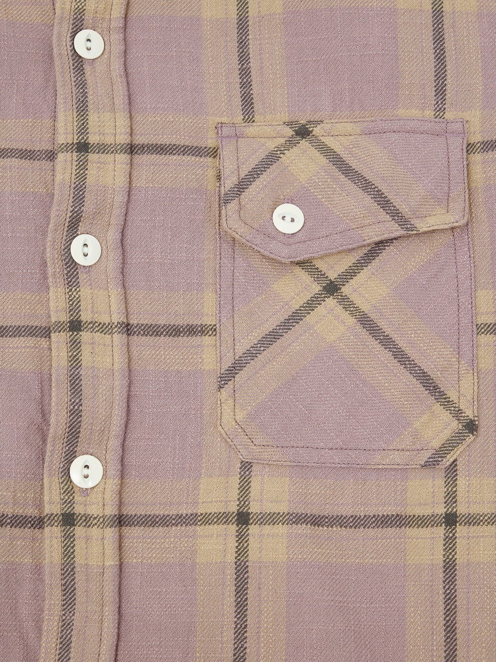 3sixteen Crosscut Flannel Mauve Slub Check - Image 11