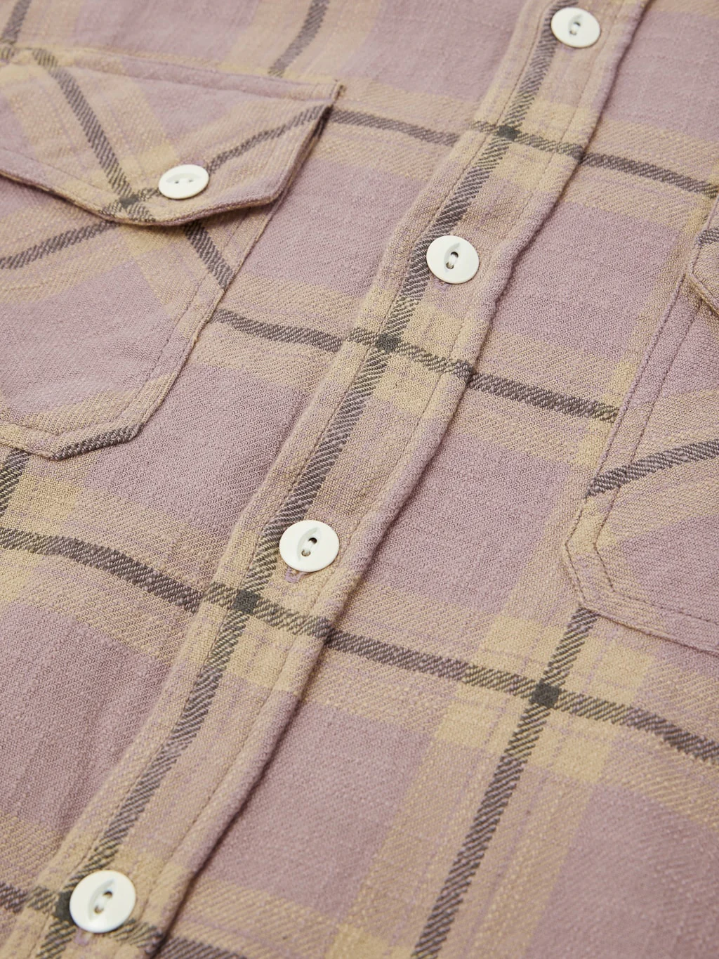3sixteen Crosscut Flannel Mauve Slub Check - Image 13