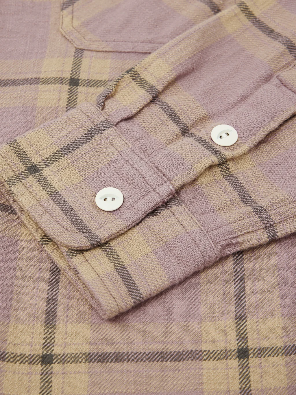 3sixteen Crosscut Flannel Mauve Slub Check - Image 15