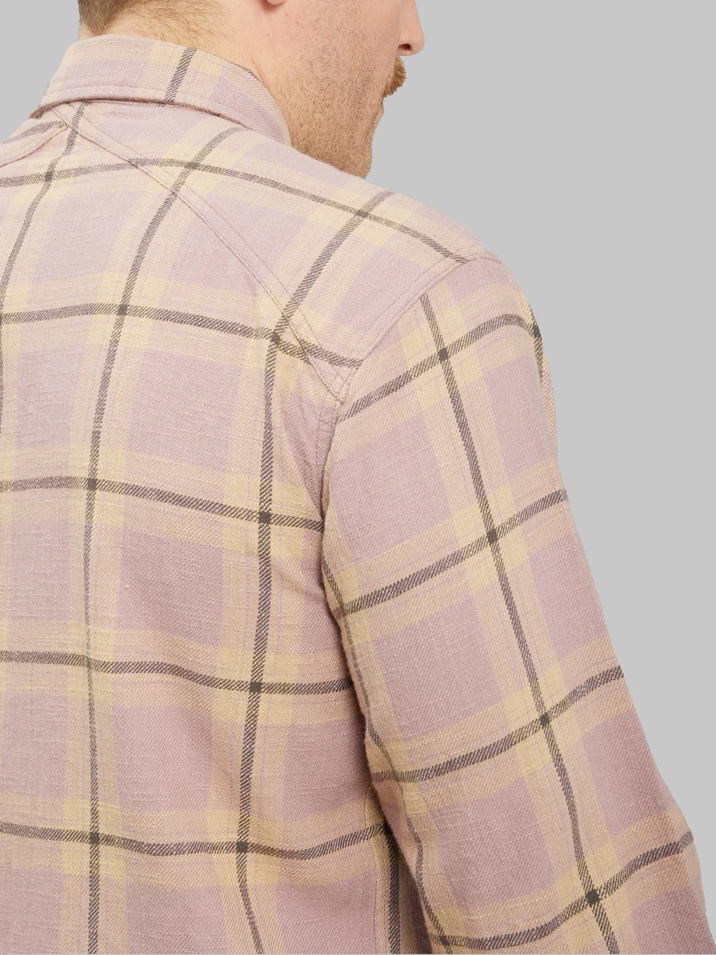 3sixteen Crosscut Flannel Mauve Slub Check - Image 6