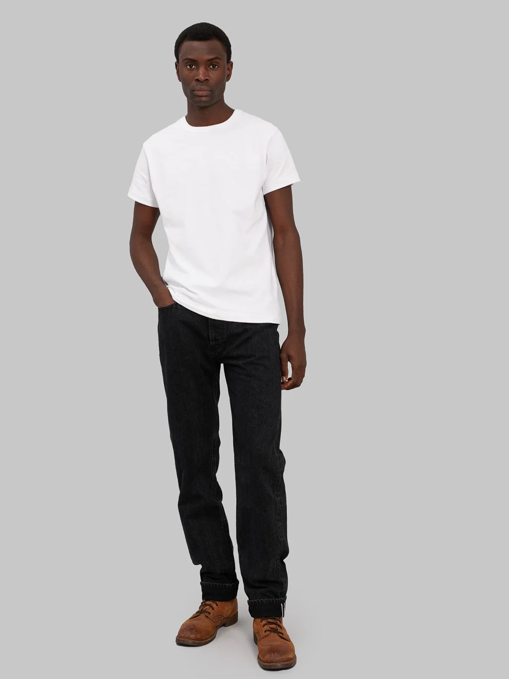3sixteen CT-222xs Stonewashed Double Black Classic Tapered Jeans - Image 6