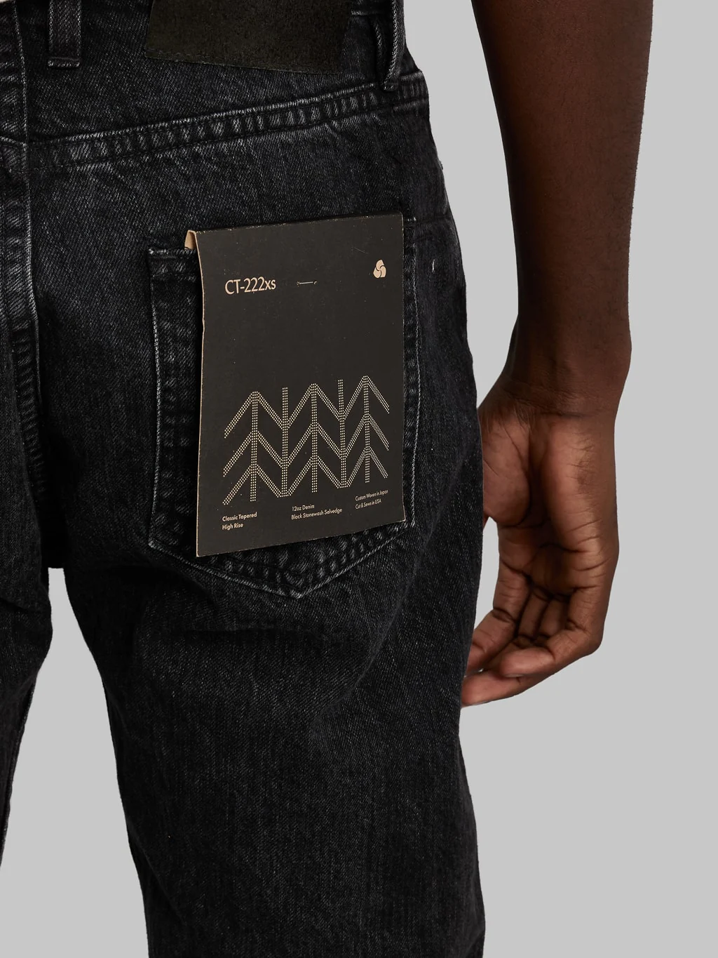 3sixteen CT-222xs Stonewashed Double Black Classic Tapered Jeans - Image 8