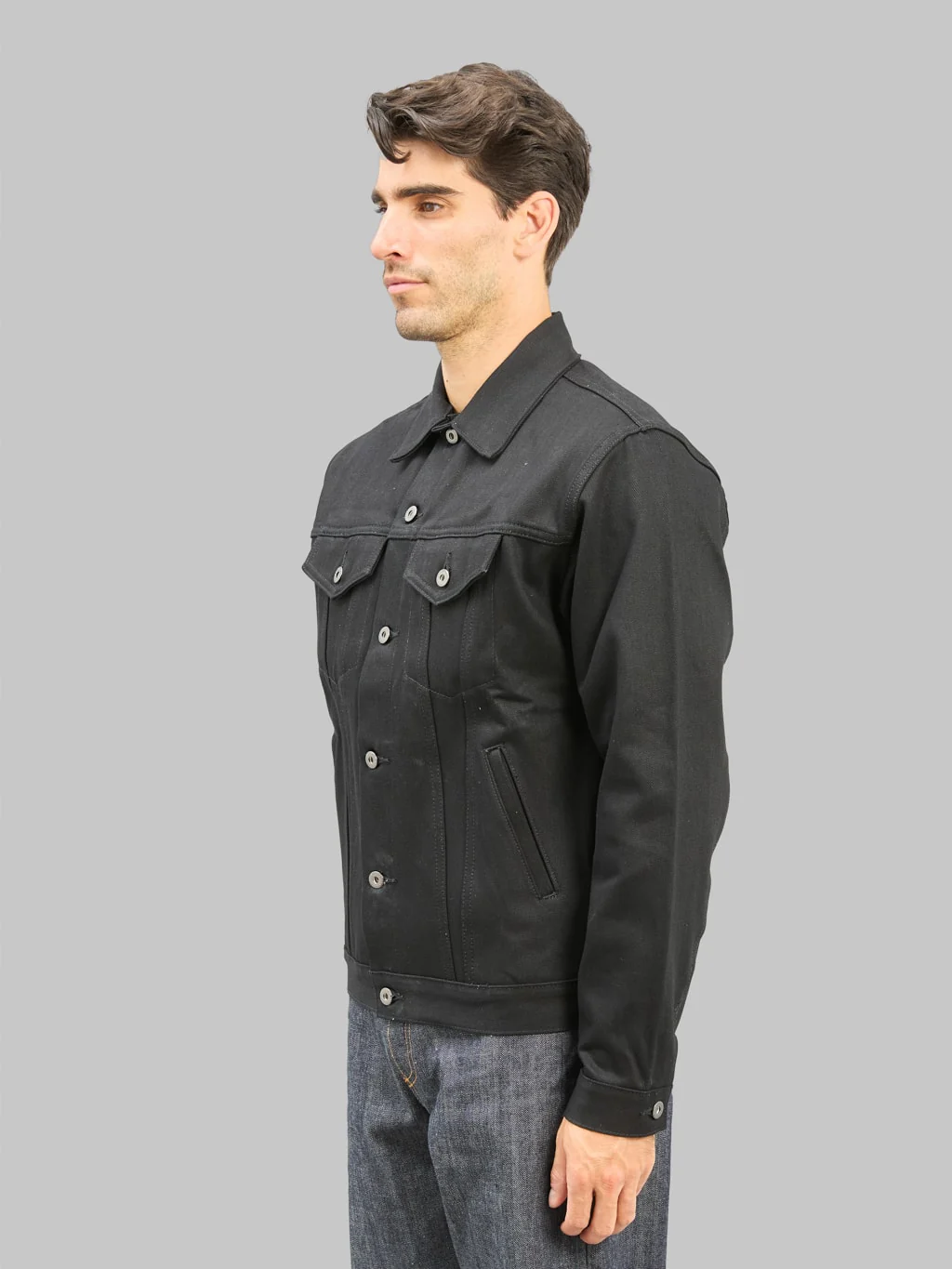 3sixteen Type 3s Denim Jacket Double Black - Image 3