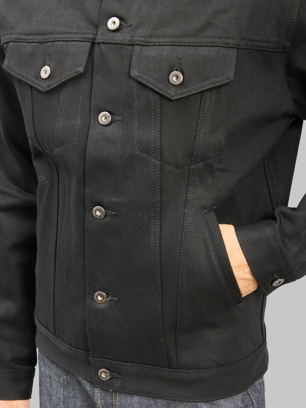 3sixteen Type 3s Denim Jacket Double Black - Image 5