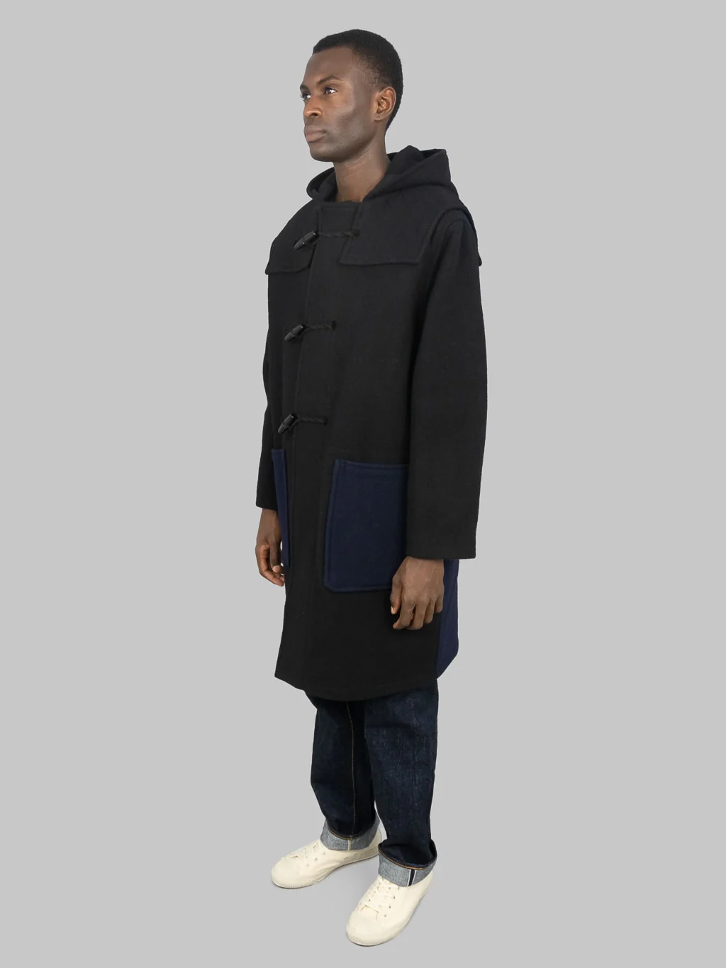 3sixteen x Gloverall Two-Tone Monty Duffle Coat - Image 4