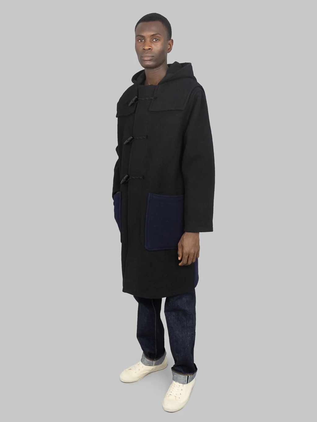 3sixteen x Gloverall Two-Tone Monty Duffle Coat - Image 5
