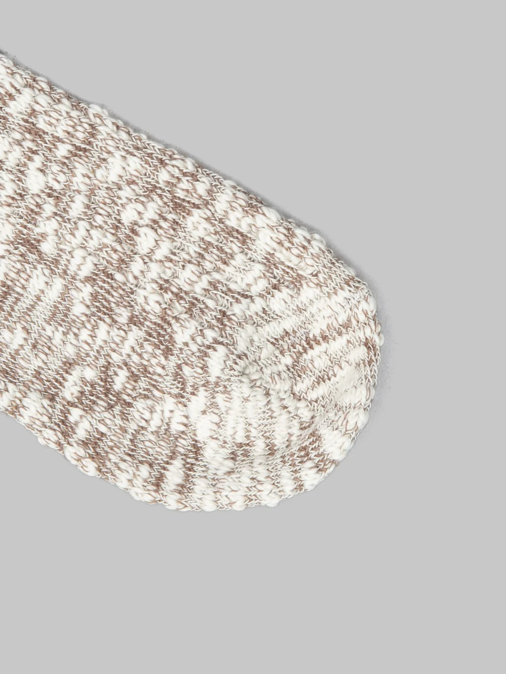 Anonymous Ism Light Weight Slub Crew Socks Beige - Image 3