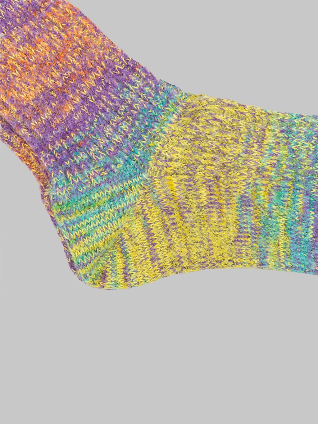 Anonymous Ism Splash Pattern Crew Socks Purple - Image 5