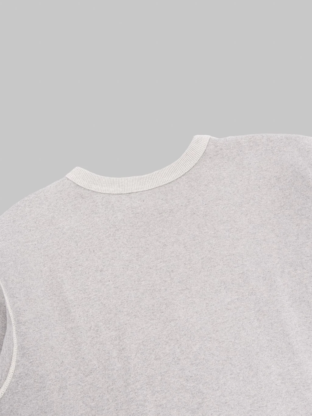 Deluxeware S101-00 Flat Seam Plain Sweatshirt Grey Beige - Image 13