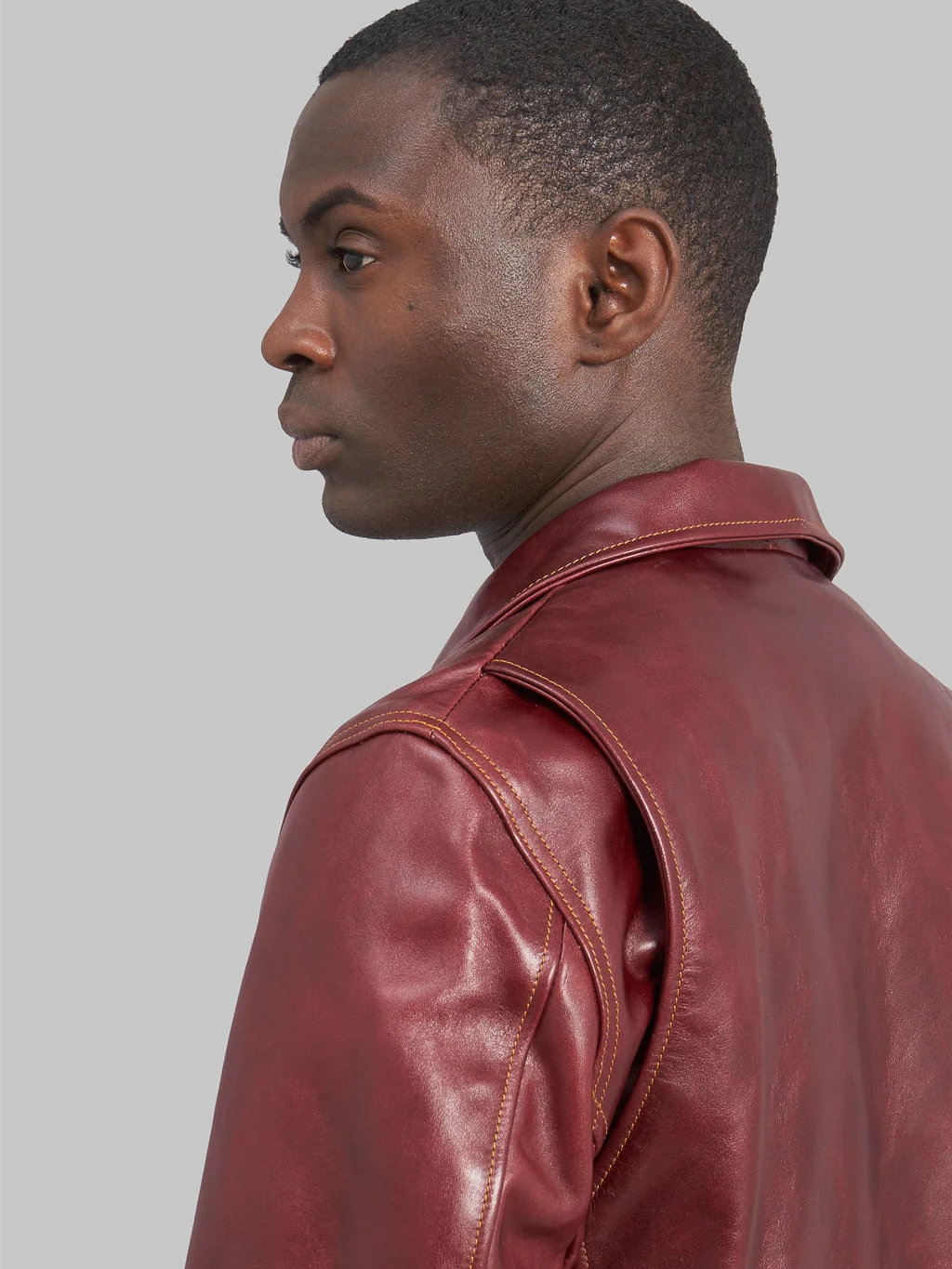 Double Helix "Deviant" Double Rider's Horsehide Jacket Burgundy - Image 7