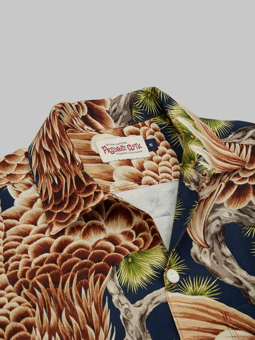 Freenote Cloth Hawaiian Navy Hawk Shirt - Image 10