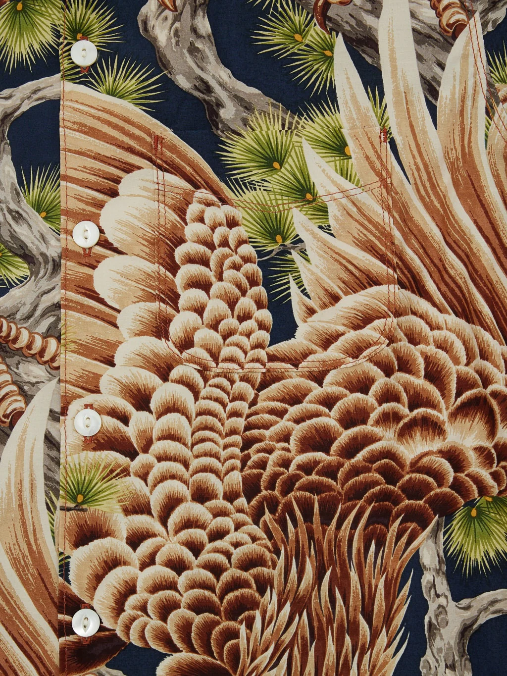 Freenote Cloth Hawaiian Navy Hawk Shirt - Image 11