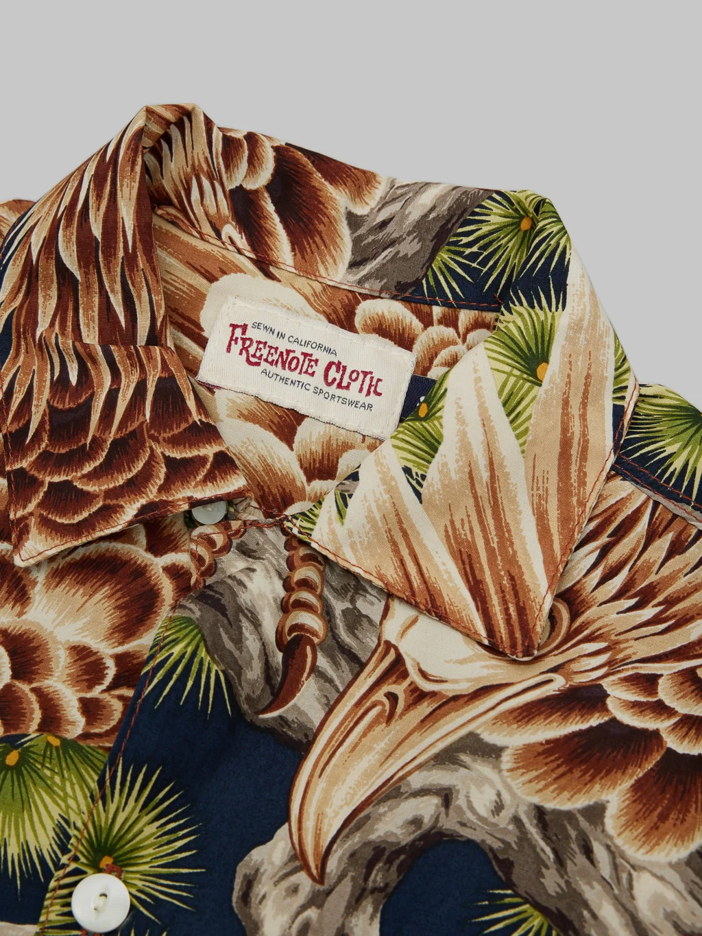 Freenote Cloth Hawaiian Navy Hawk Shirt - Image 14