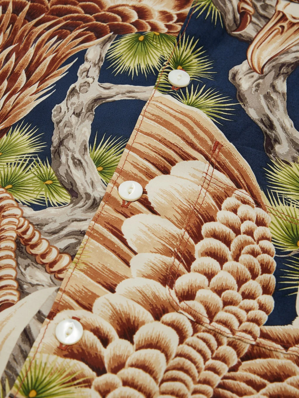 Freenote Cloth Hawaiian Navy Hawk Shirt - Image 15