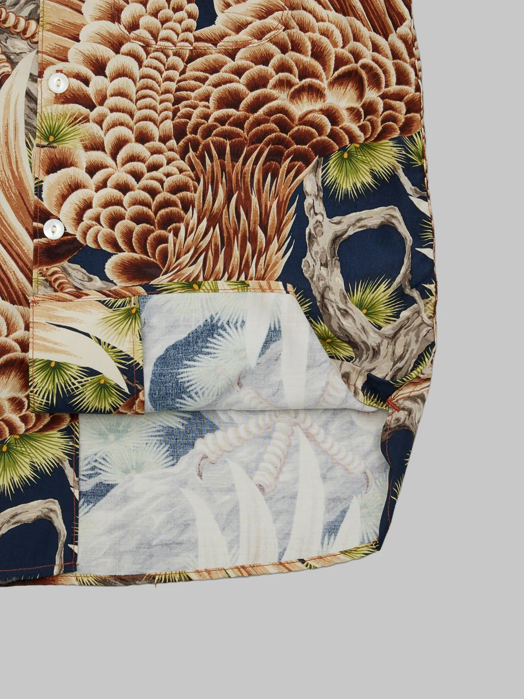 Freenote Cloth Hawaiian Navy Hawk Shirt - Image 16