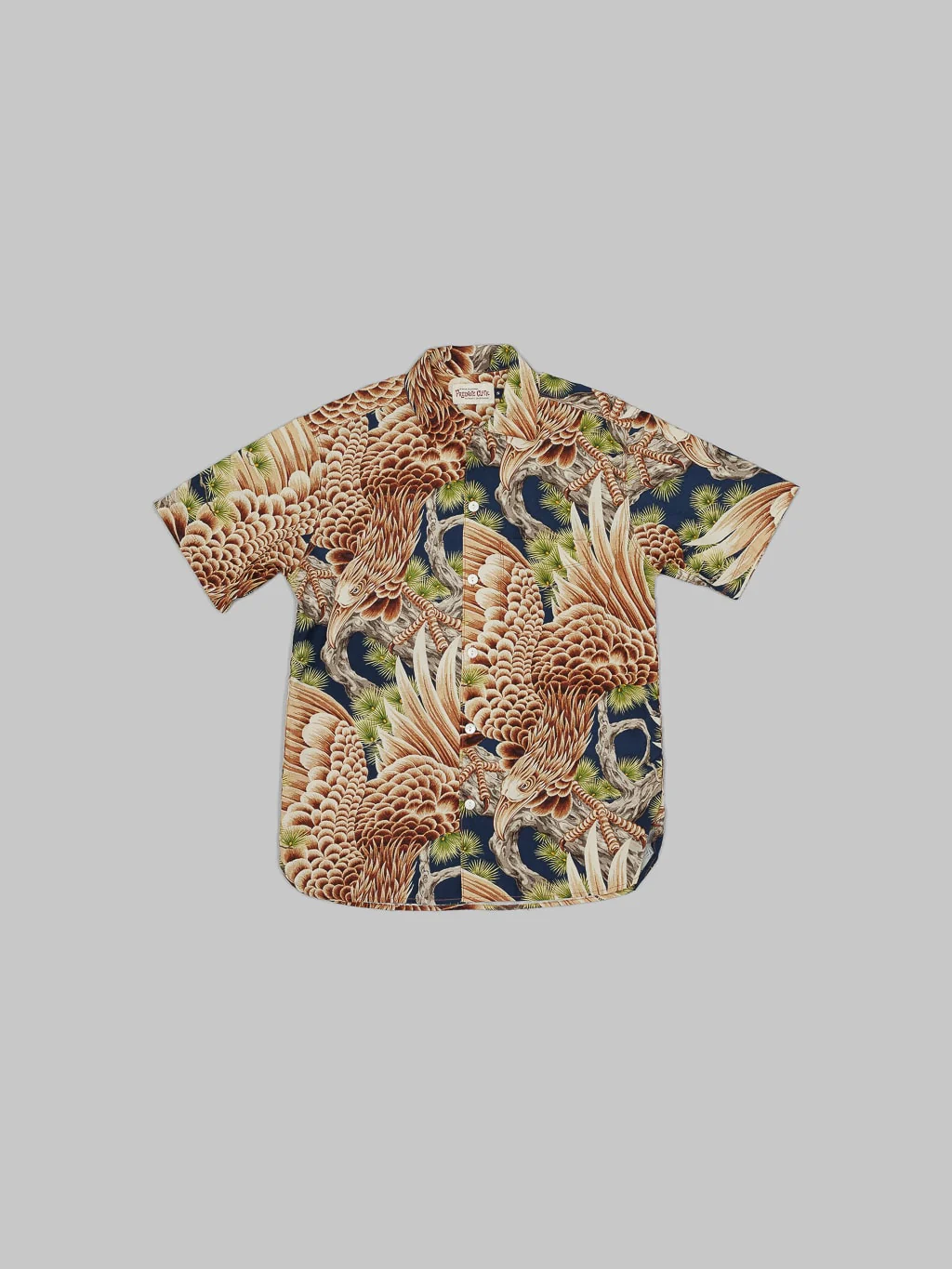 Freenote Cloth Hawaiian Navy Hawk Shirt - Image 7