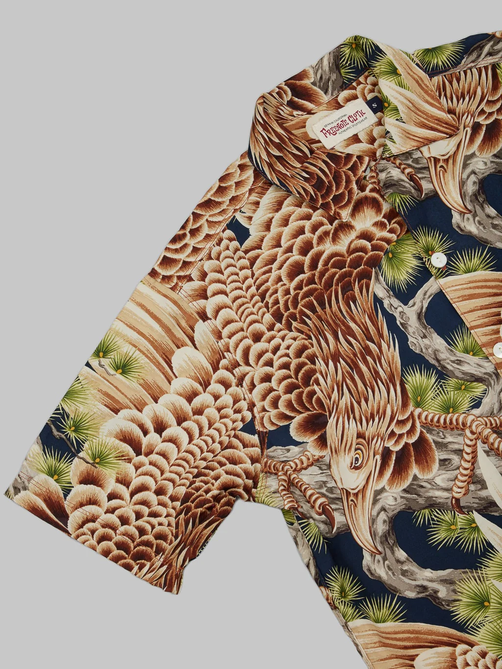 Freenote Cloth Hawaiian Navy Hawk Shirt - Image 8