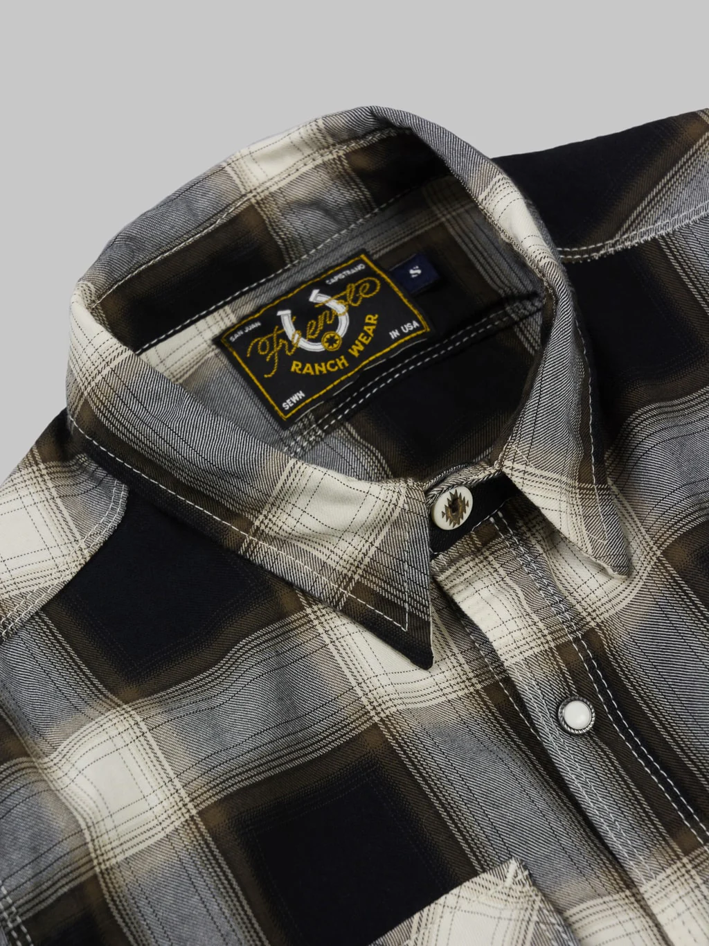 Freenote Cloth Lancaster Black Shadow Plaid Shirt - Image 12