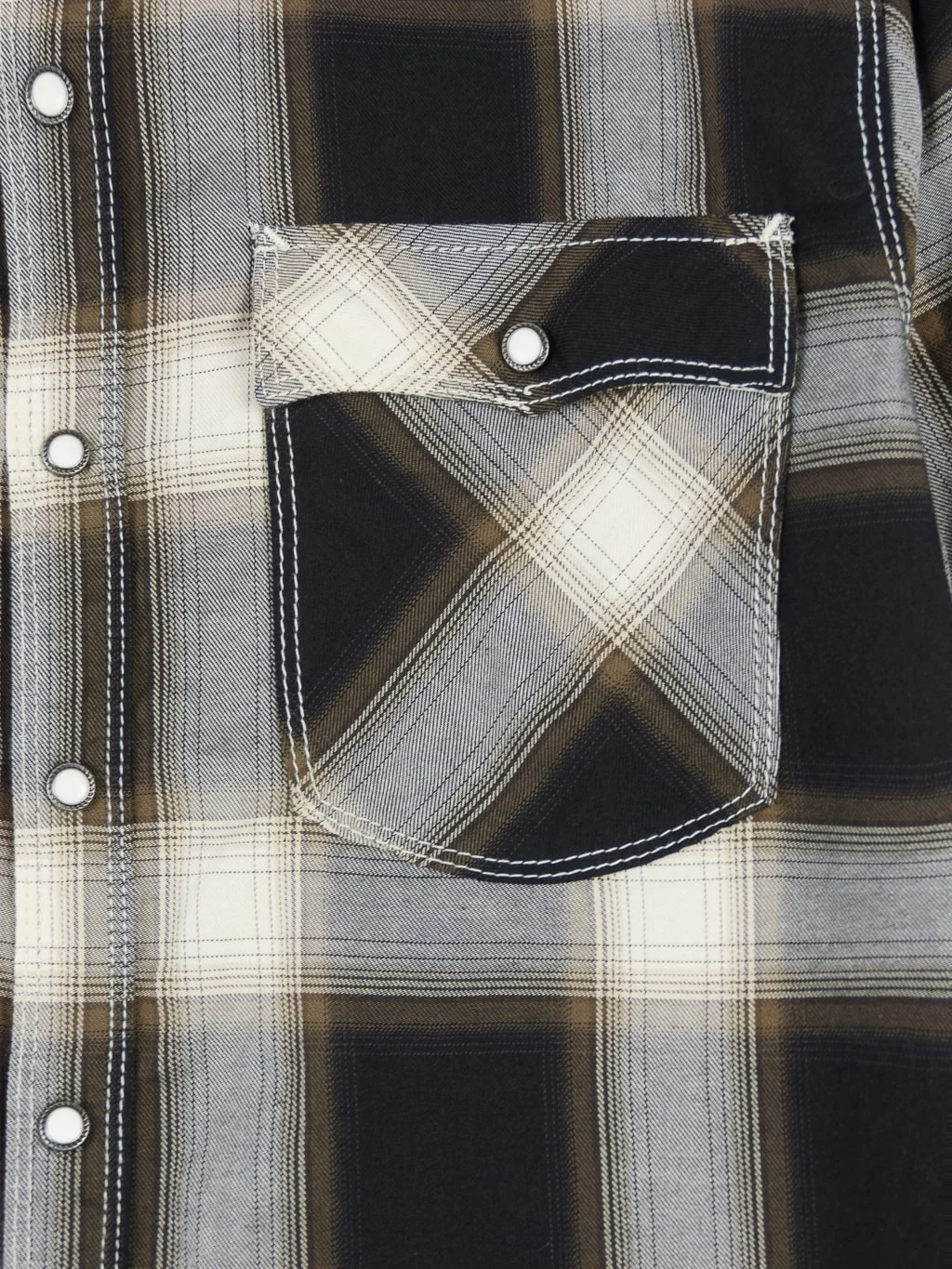 Freenote Cloth Lancaster Black Shadow Plaid Shirt - Image 13