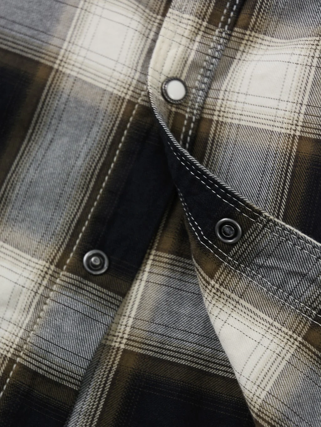 Freenote Cloth Lancaster Black Shadow Plaid Shirt - Image 14