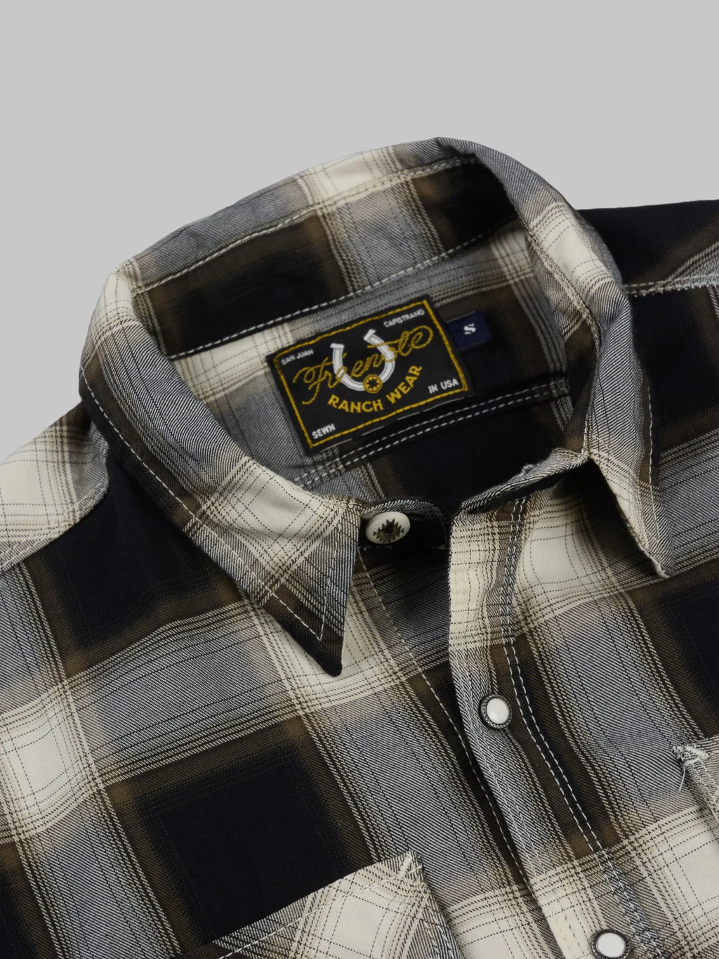 Freenote Cloth Lancaster Black Shadow Plaid Shirt - Image 16
