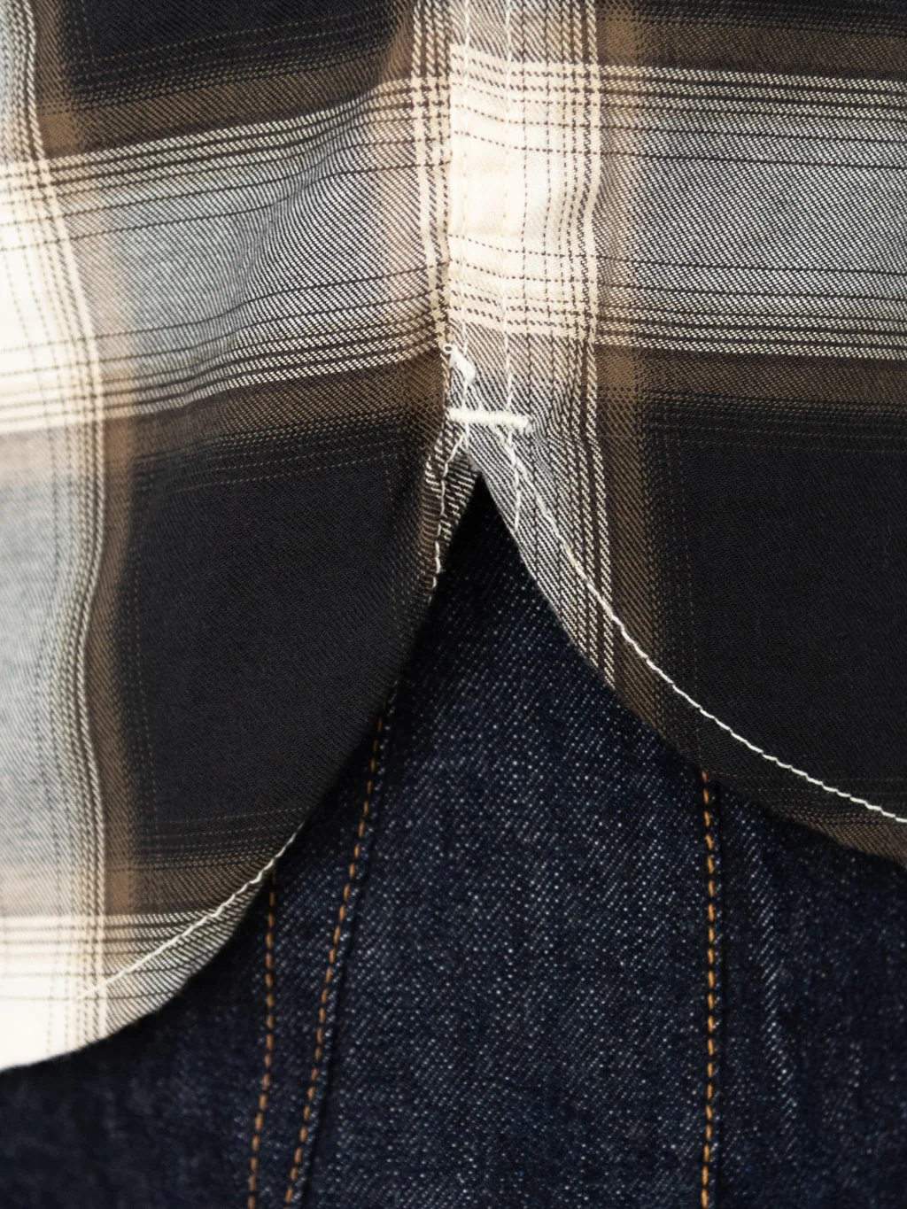 Freenote Cloth Lancaster Black Shadow Plaid Shirt - Image 6