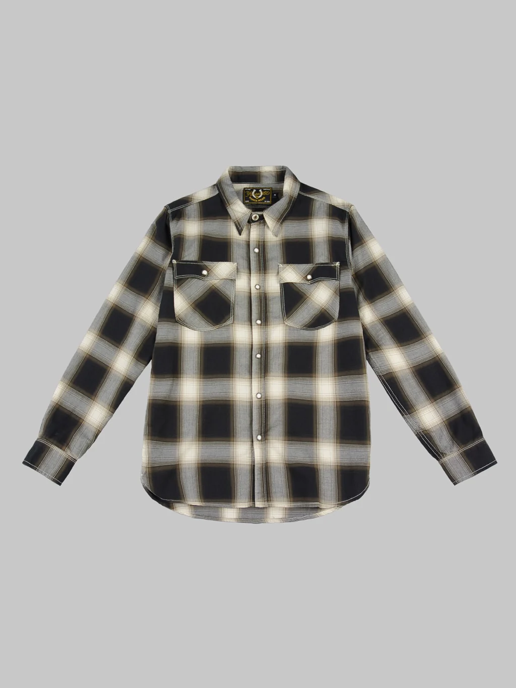 Freenote Cloth Lancaster Black Shadow Plaid Shirt - Image 8