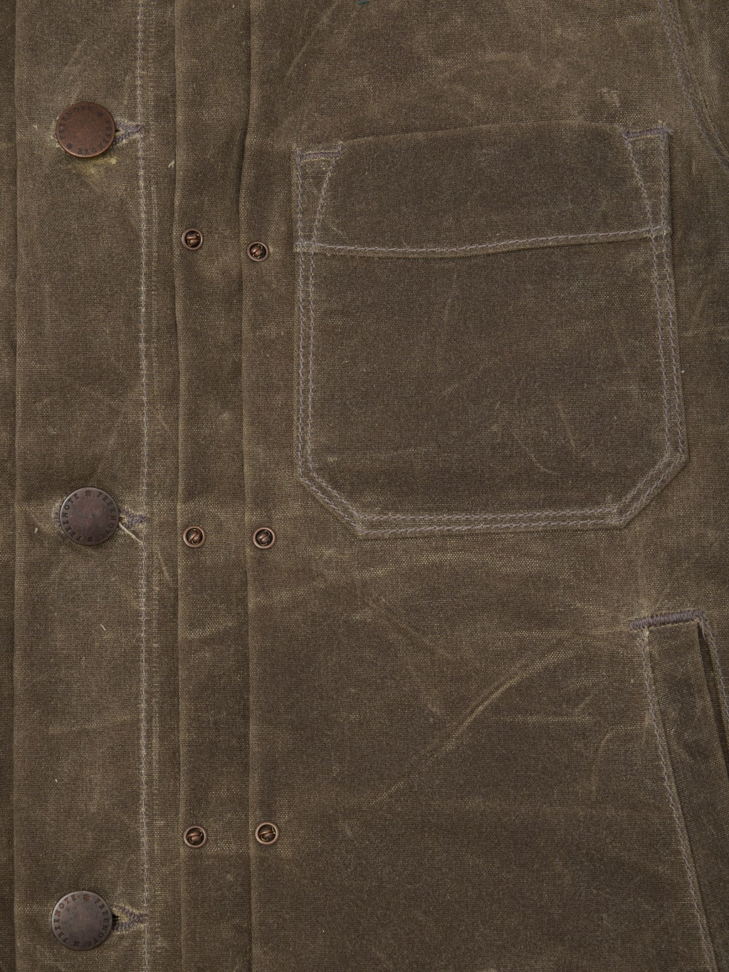 Freenote Cloth Riders Jacket Waxed Canvas Oak - Image 10