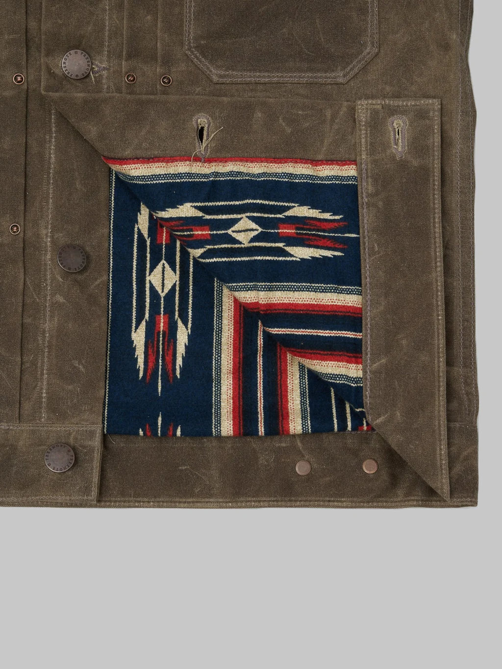 Freenote Cloth Riders Jacket Waxed Canvas Oak - Image 14