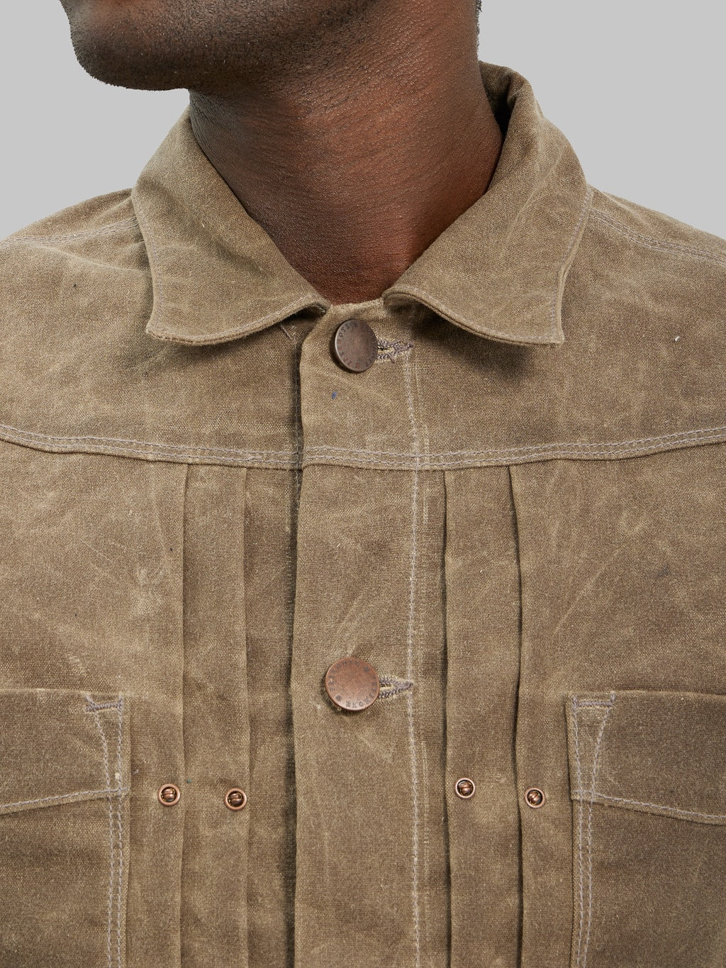 Freenote Cloth Riders Jacket Waxed Canvas Oak - Image 5