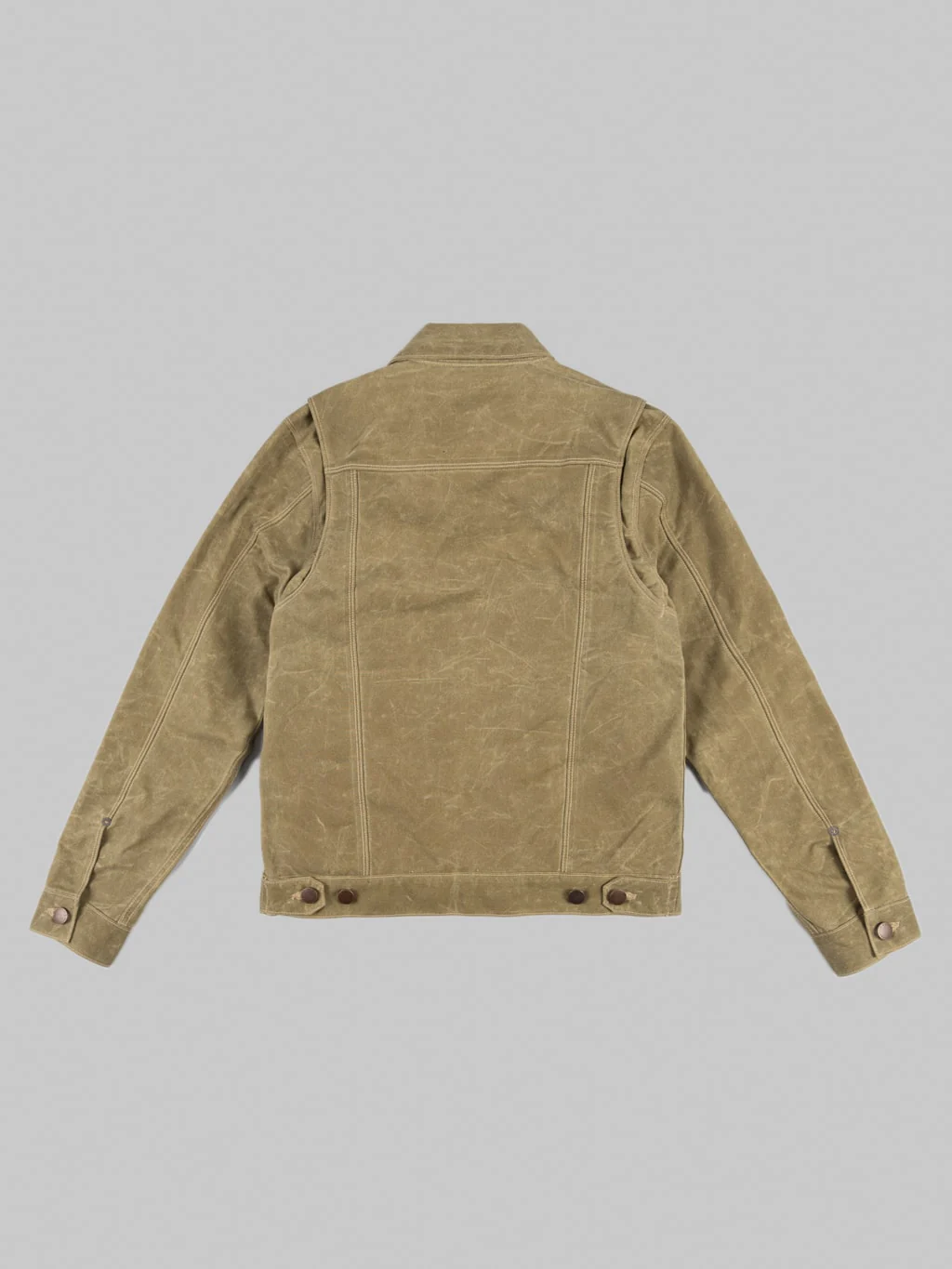 Freenote Cloth Riders Jacket Waxed Canvas Tobacco Brown Interior - Image 7