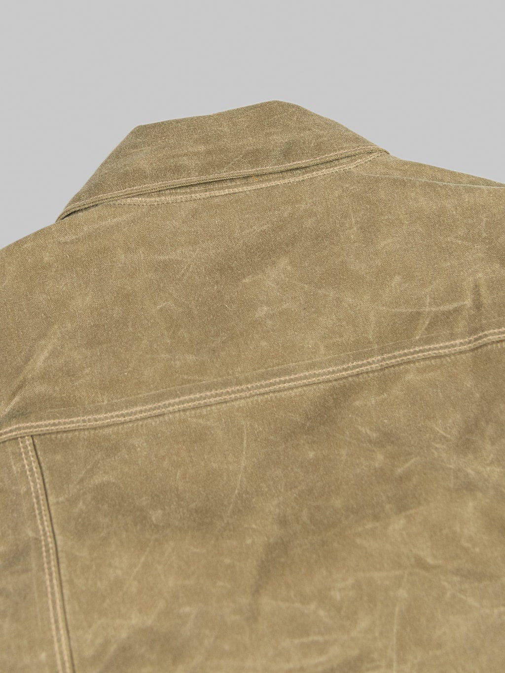 Freenote Cloth Riders Jacket Waxed Canvas Tobacco Brown Interior - Image 8