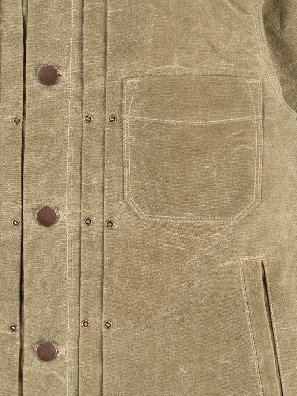 Freenote Cloth Riders Jacket Waxed Canvas Tobacco Brown Interior - Image 9