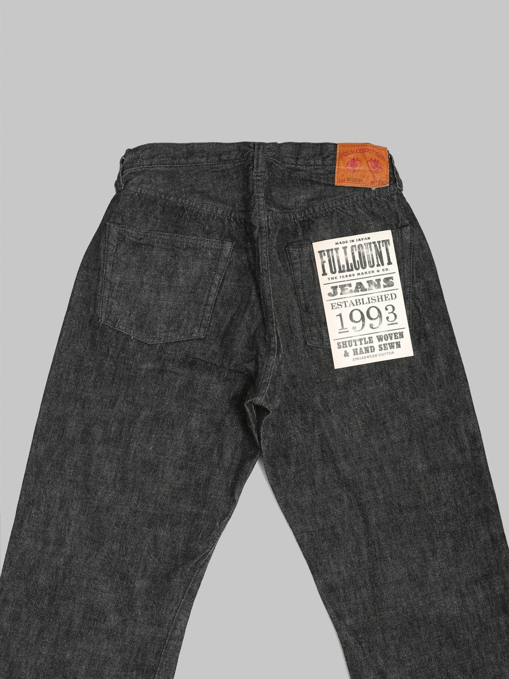 Fullcount 0105BK 13.7oz Wide Straight Black Jeans - Image 12