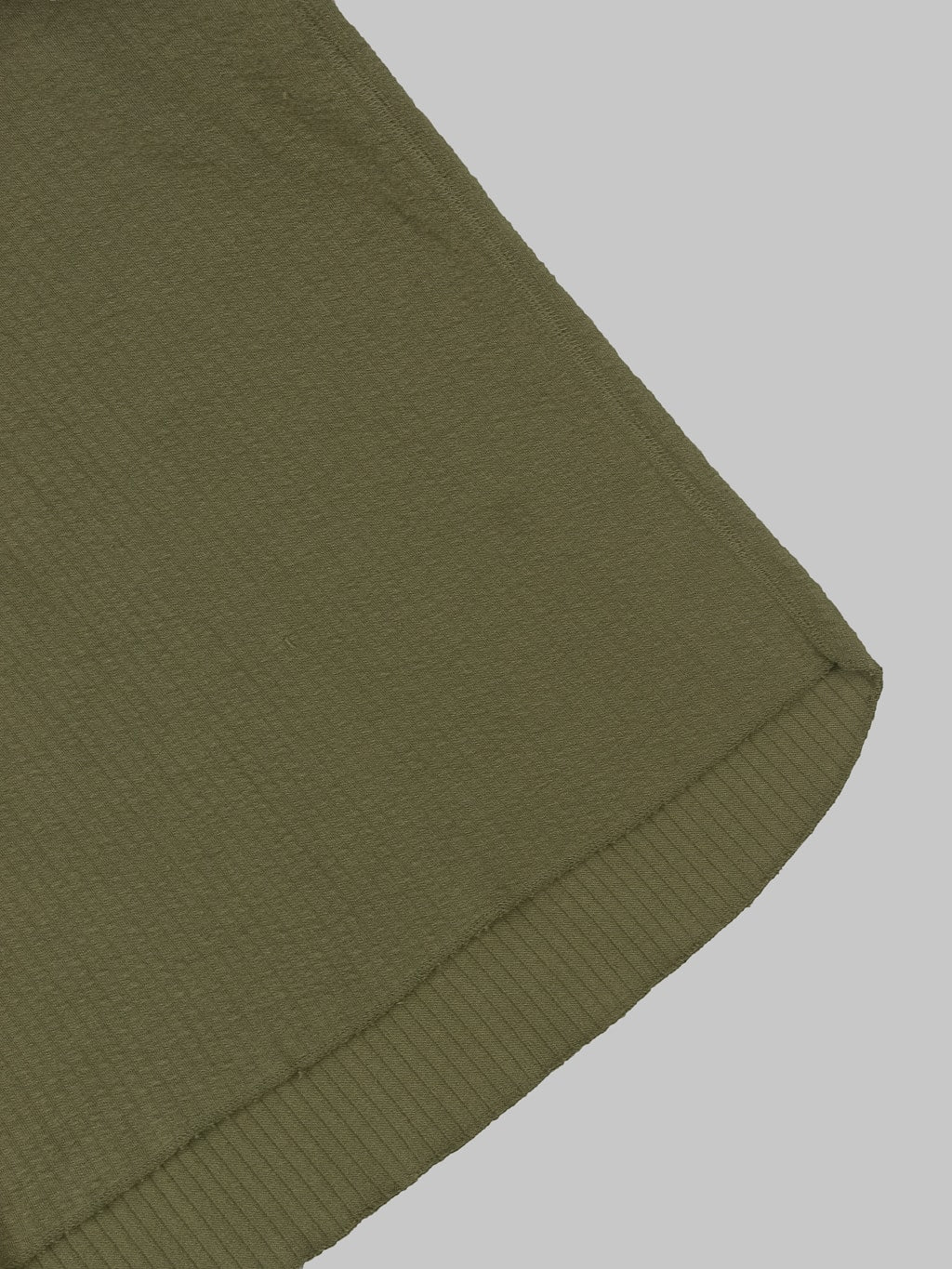 Loop & Weft Double Face Jacquard Crewneck Thermal Army Olive - Image 12
