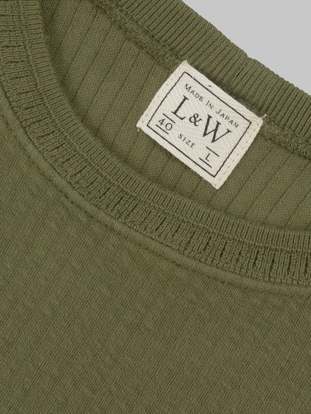 Loop & Weft Double Face Jacquard Crewneck Thermal Army Olive - Image 13
