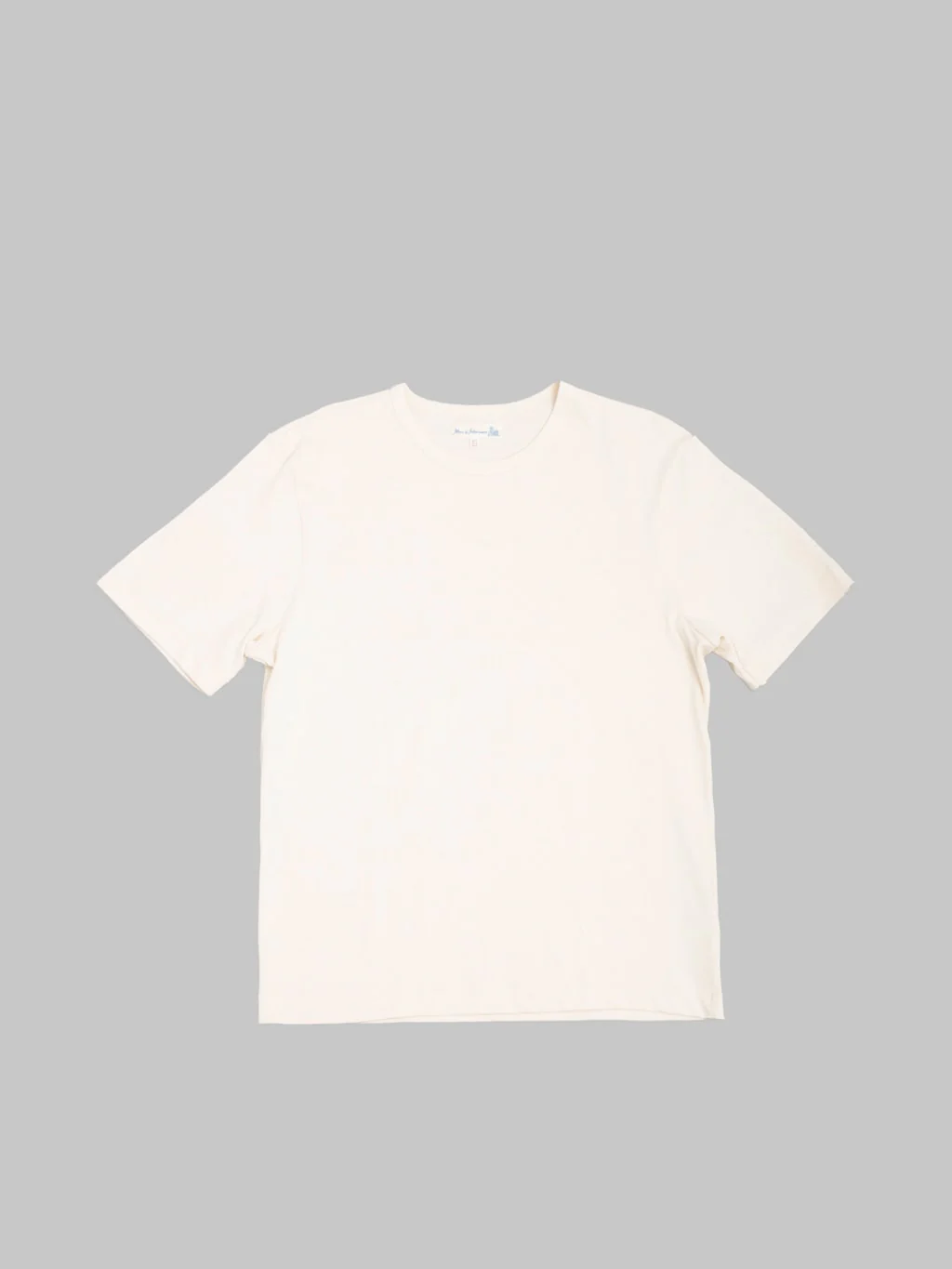 Merz b. Schwanen 2M15C Sturdy Jersey 6.8oz Crewneck Cropped Classic Fit T-Shirt Nature - Image 5