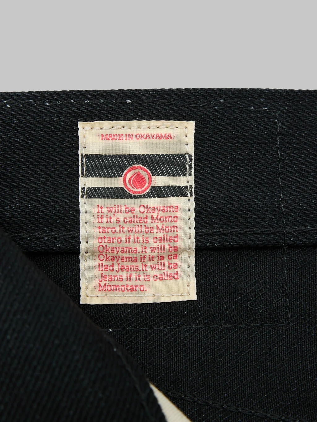 Momotaro 0405-B 15.7oz Black x Black High Tapered Jeans - Image 14