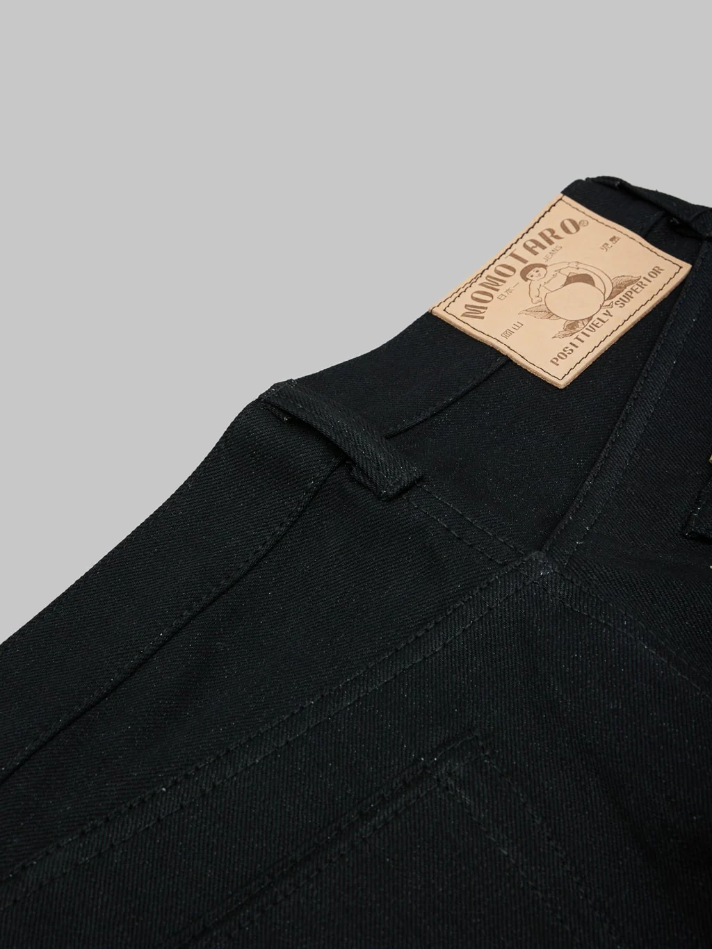 Momotaro 0405-B 15.7oz Black x Black High Tapered Jeans - Image 19