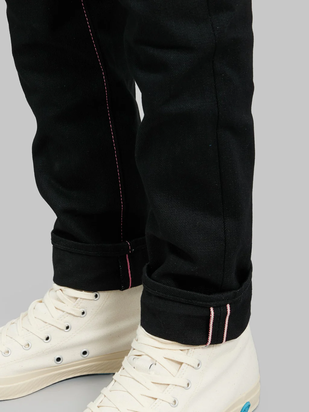 Momotaro 0405-B 15.7oz Black x Black High Tapered Jeans - Image 8