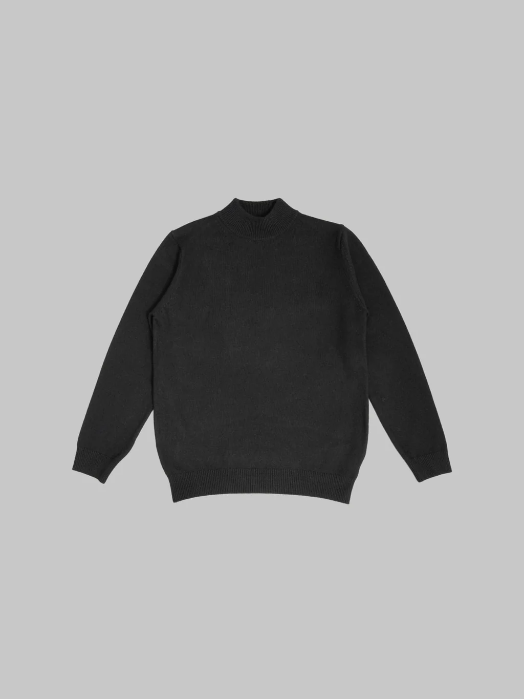 Mooncastle 7G Cashmere Silk Wool Mockneck Pullover Black - Image 7
