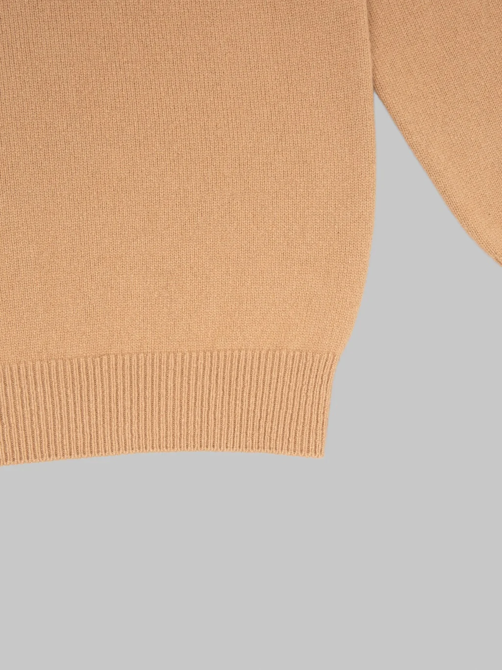 Mooncastle 7G Cashmere Silk Wool Mockneck Pullover Camel - Image 9