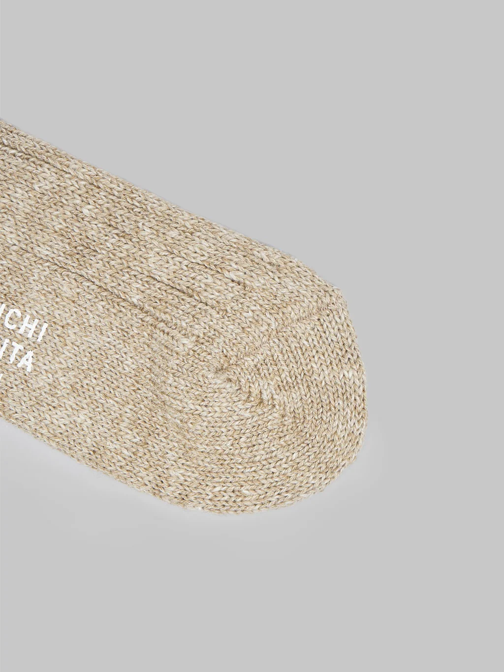 Nishiguchi Kutsushita Wool Cotton Slab Socks Red - Image 3