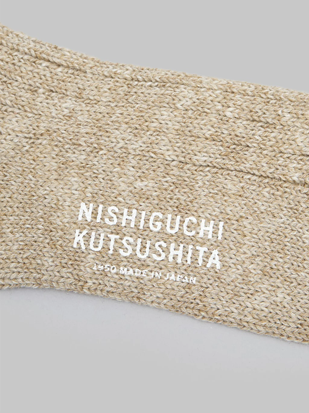 Nishiguchi Kutsushita Wool Cotton Slab Socks Red - Image 6