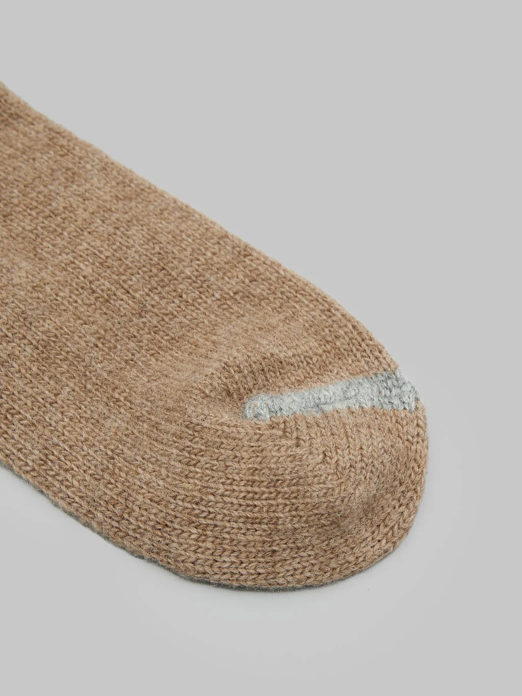 Nishiguchi Kutsushita Wool Ribbed Socks Beige - Image 5