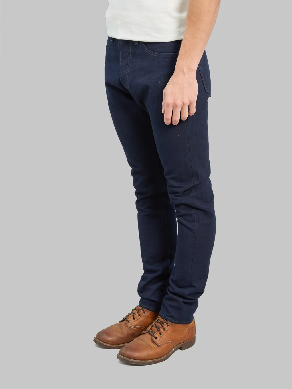 Pure Blue Japan 1175-ID 13.5oz Duck Canvas Relaxed Tapered Pants Double Indigo - Image 3