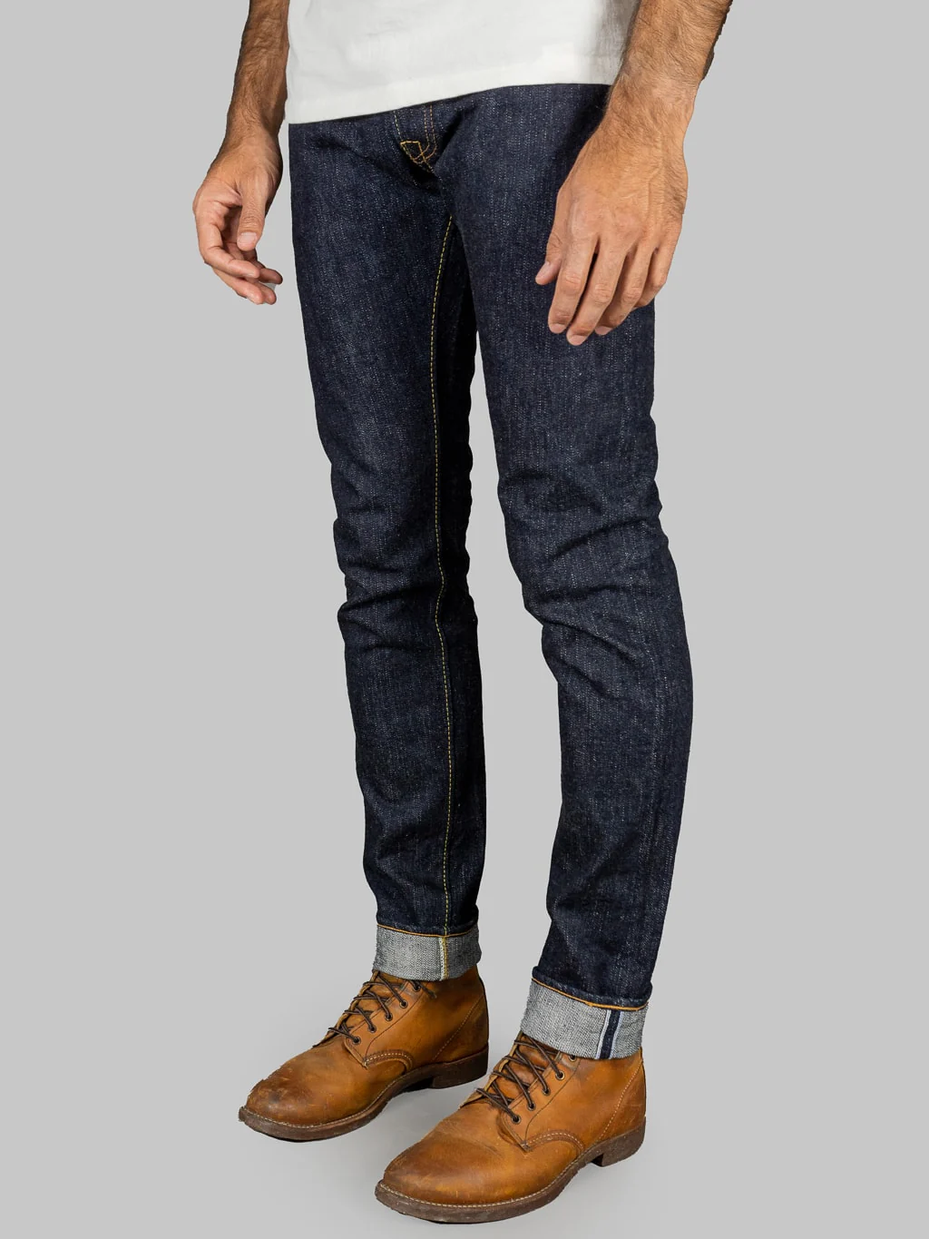 Pure Blue Japan 14oz XX-013 Slim Tapered Jeans - Image 3