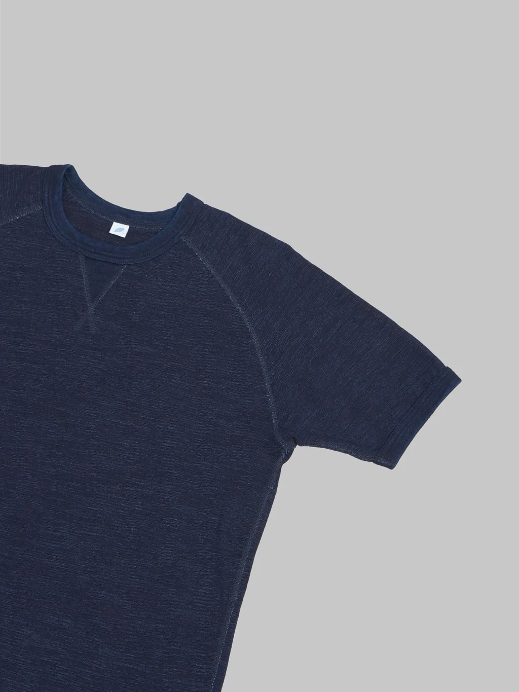 Pure Blue Japan 5404 Indigo Dyed Knitted Slub Jersey Raglan Short Sleeve T-shirt - Image 7