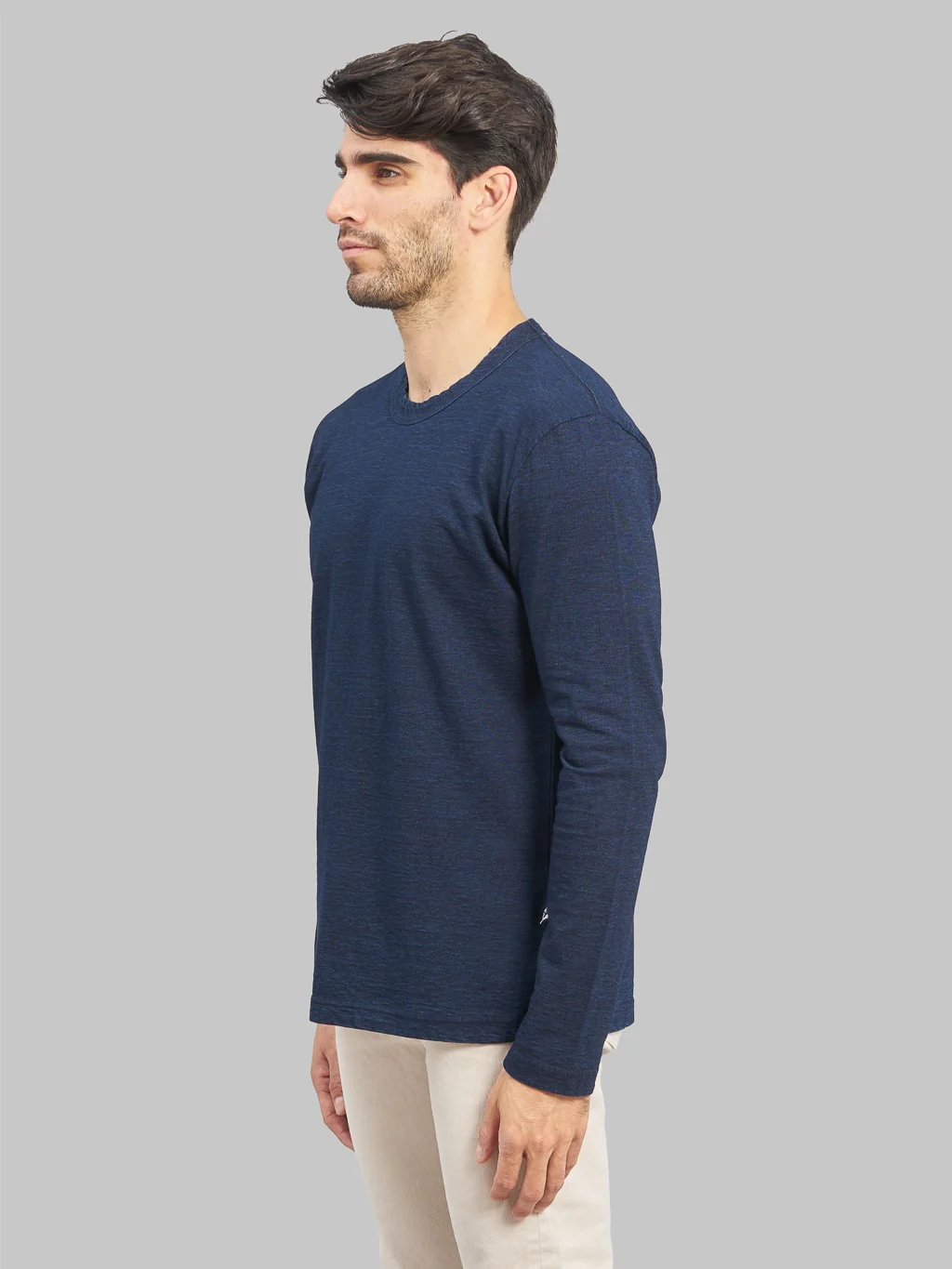Pure Blue Japan LS5011-D Indigo Dyed Long Sleeve T-Shirt - Image 3