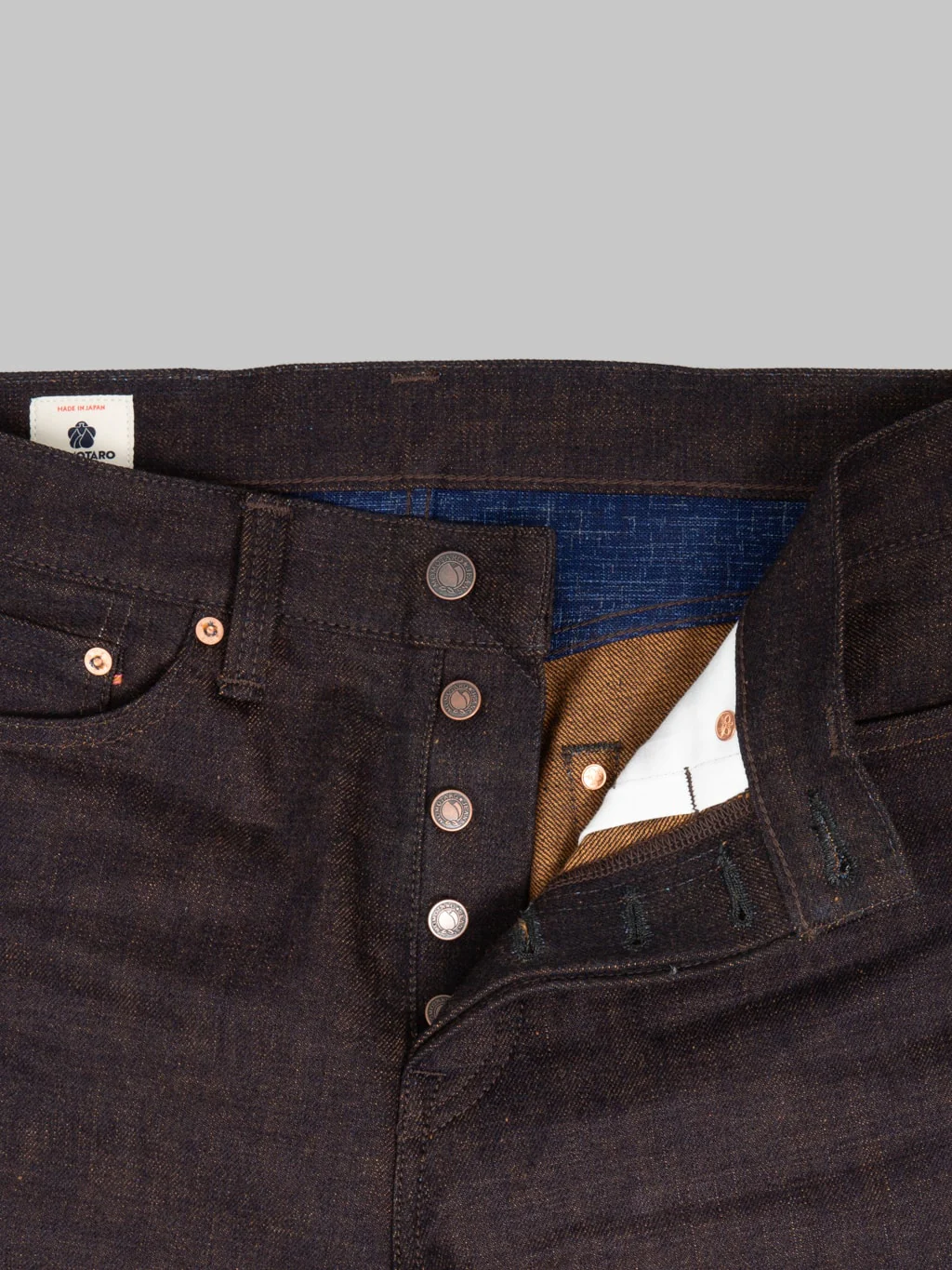 Redcast Heritage x Momotaro Jeans "Wabi-Sabi" 15.7oz Kakishibu Denim #100 Straight Jeans - Image 11
